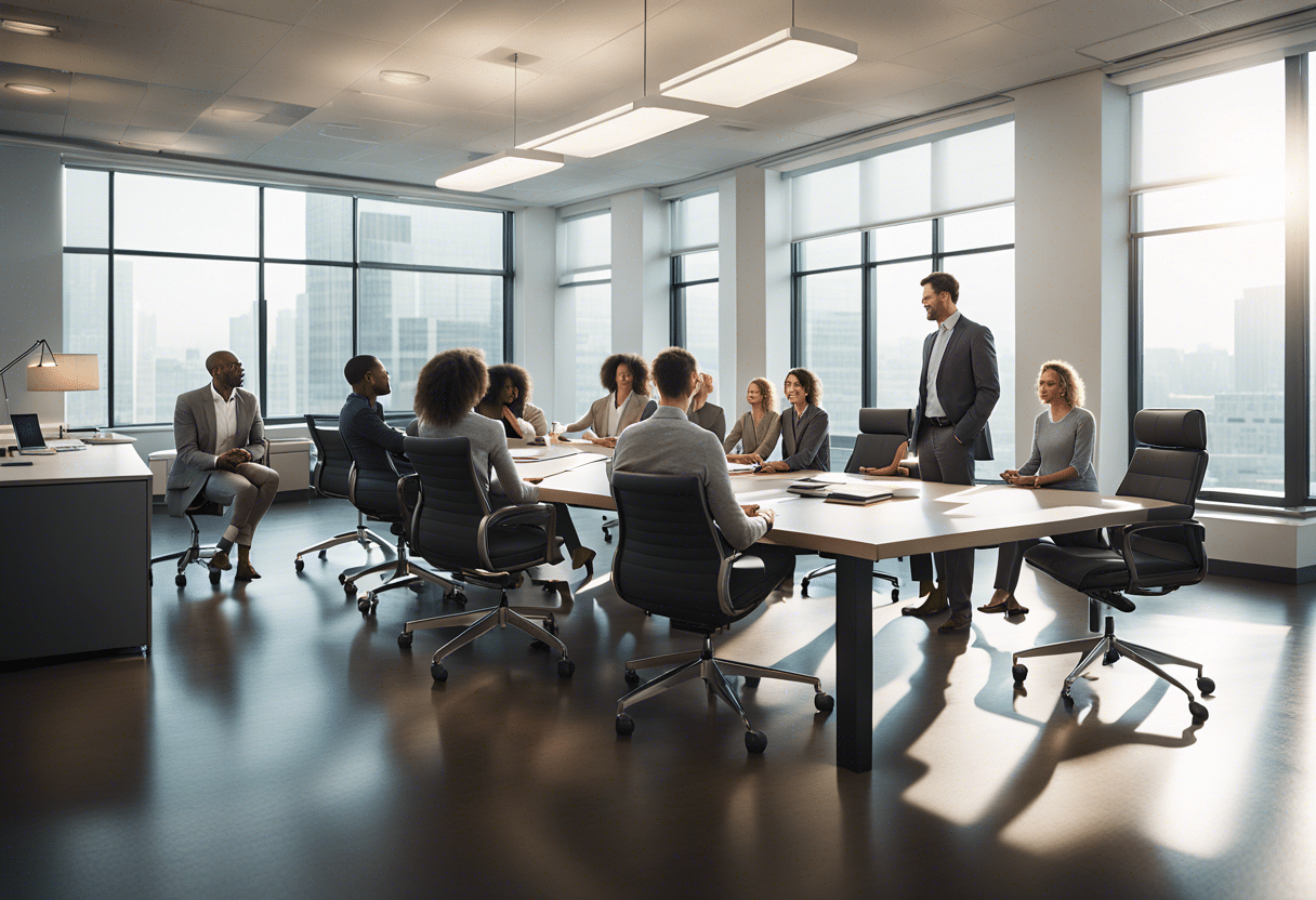 Managers en pleine discussion sur le recrutement  
Formation pour améliorer les compétences en recrutement